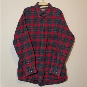 Nordstrom Plaid Flannel Vintage, 100% Cotton, made in Hong Kong, Large Tall